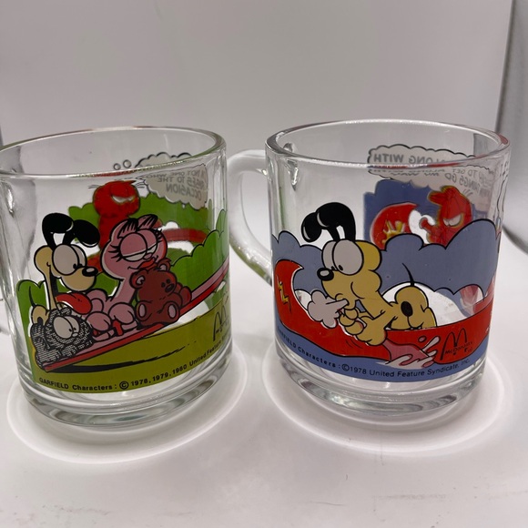 Garfield Odie McDonalds vintage coffee cup lot bundle 70’s 80’s Jim Davis Cups - Picture 2 of 9